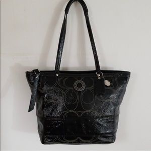 Coach patent leather tote